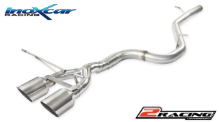 Zadní bez s tlumiče společně scentral koncovka 2 x průměru 102 Racing Inoxcar racing WGO.51.102R
