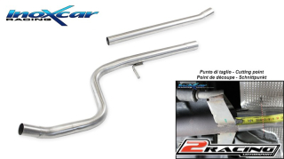 středová roura (bez FLEX) - For the installation it is necessary to cut the original exhaust system in the point reported in the picture(For the installation on the original Zadní s tlumiče it is necessary to separately order the adapter AD.208.01) Inoxca