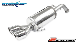 Zadní tlumič koncovkou výfuku 2 x průměru 80 X-RACE Inoxcar racing KIPI.01.XR80