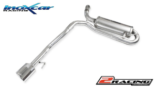 Zadní tlumič s oválnou koncovkou výfuku 120x80 mm OBLIQUE Inoxcar racing OPAS.40.SB