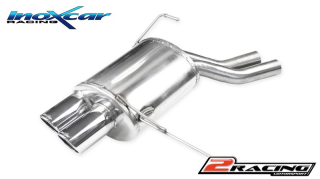 Zadní výfuk z nerezové oceli s koncovkou 2 x průměru 80 X-RACE Inoxcar racing BMZ4.01.XR80