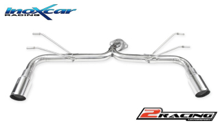 Zadní výfuk bez tlumiče s koncovkou průměr 80 Racing P+L Inoxcar racing F124.02.RA