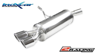 Zadní výfuk z nerezové oceli s koncovkou 2 x průměru 80 X-RACE Inoxcar racing REME.18.XR80