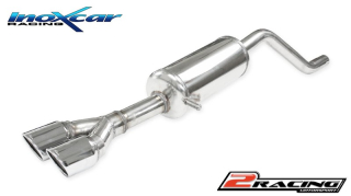 Zadní tlumič koncovkou výfuku 2 x průměru 80 X-RACE Inoxcar racing OPCO.25.XR80