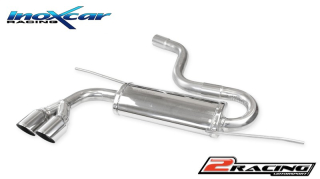 Stainless steel Zadní exhaust společně skoncovka 2 x průměru 80 Racing Inoxcar racing OVAU.13.RA