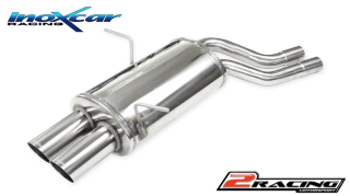 Zadní výfuk z nerezové oceli s koncovkou 2 x průměru 80 Racing Inoxcar racing OVBM.15.RA