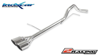 Zadní sportovní výfuk bez tlumiče s dvojitou koncovkou 80 Racing - (cut original exhaust system) Inoxcar racing SEIB.26.RA