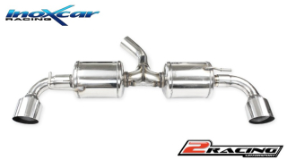 Zadní 2 s tlumiče společně skoncovka průměru 100 Racing P+L (For the installation on TCTO.02 / TCTOS.02 it is necessary to order separately the adapter AD.YARIS.01) (For the installation on the original central pipe it is necessary to order separately the