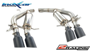 Zadní tlumič koncovkou výfuku 2 x průměru 100 BLACK CERAMIC P+L + Valves assembly společně soriginal electric engines - to be installed as a kit společně sart. TCRS6.01 Inoxcar racing VALV.RS6.03