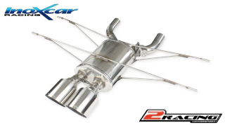 Zadní s tlumiče společně scentral koncovka 2 x průměru 114 Racing + Valve (standard system use) Inoxcar racing VALV.JAFT.01