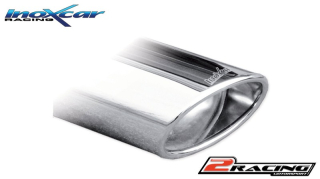 Zadní výfuk z nerezové oceli s koncovkou Oválná 120x80 OBLIQUE Inoxcar racing SELE.11.SB