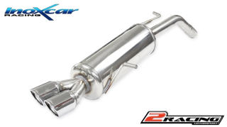 Zadní výfuk z nerezové oceli s koncovkou 2 x průměru 80 X-RACE Inoxcar racing PE207.02.XR80
