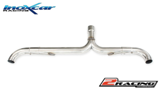 Zadní nerez výfuk koncovky Duplex bez tlumiče P+L (společně sthe assemblage the original valve is eliminated) Inoxcar racing MEA.33