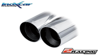 Zadní tlumič koncovkou výfuku 2 x průměru 100 Racing P+L - Rozteč 735mm (od vnitřního výstupu) Inoxcar racing WGO.80.10RA