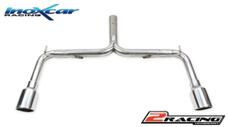 Stainless steel Zadní výfuk bez tlumiče s koncovkou o průměru 100 X-RACE L+R Inoxcar racing ALGI.02.XR10