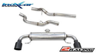 středová roura + Zadní tlumič s koncovkou průměr 100 Racing BLACK CERAMIC P+L Inoxcar racing AUA1.02.10BLACKCERAMIC