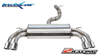 Zadní tlumič koncovkou výfuku 2 x průměru 80 X-RACE P+L Inoxcar racing AUS3.01.XR80