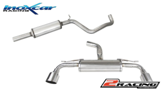 Central pipe společně ss tlumiče + Zadní tlumič s koncovkou průměr 114 Racing P+L Increased diameter pipe 76mm Inoxcar racing CATBACK.206