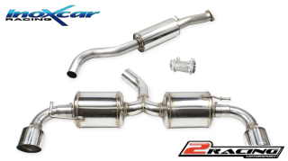 Central pipe společně ss tlumiče + Adaptér + Zadní společně s2 s tlumičes společně skoncovka průměru 100 Racing DX+SX - TIG welding Inoxcar racing CATBACK.TOYA.06.10RA.TIG