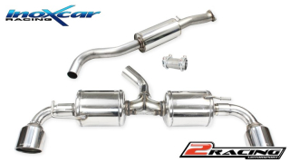 Central pipe společně ss tlumiče + Adaptér + Zadní společně s2 s tlumičes společně skoncovka průměru 110 X-RACE DX+SX Inoxcar racing CATBACK.TOYA.06.XR11