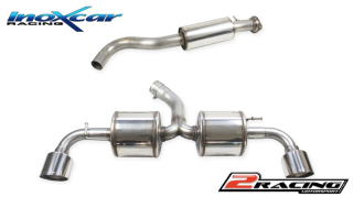 turbo centrale silenziato + Adattatore + Posteriore 2 silenziatori con uscita průměru 114 Racing DX+SX Inoxcar racing CATBACK.TOYA.09.114R
