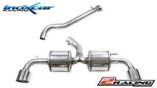 turbo centrale diretto+ Adattatore + Posteriore 2 silenziatori con uscita průměru 114 Racing DX+SX Inoxcar racing CATBACK.TOYA.11.114R