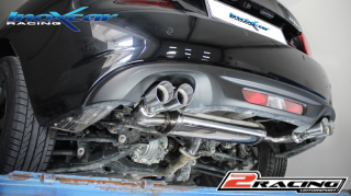 Zadní tlumič koncovkou výfuku 2 x průměru 65 Racing P+L (Exclusive assembly společně soriginal spoiler Abarth 124) Inoxcar racing F124.01.D65