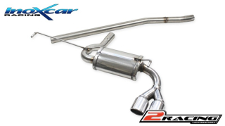 Zadní s tlumiče společně sOválná koncovka 2 x průměru 80 X-RACE Inoxcar racing FICQ.20.XR80