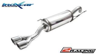 Zadní výfuk z nerezové oceli s koncovkou 2 x průměru 80 X-RACE Inoxcar racing FITI.01.XR80