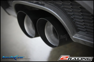 Zadní tlumič koncovkou výfuku 2 x průměru 80 BLACK CERAMIC Inoxcar racing OVAU.27.80CBLACK