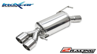 Zadní výfuk z nerezové oceli s koncovkou 2 x průměru 80 X-RACE Inoxcar racing OVAU.23.XR80