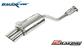 Zadní výfuk z nerezové oceli s koncovkou 2 x průměru 80 Racing Inoxcar racing OVBM.04.RA