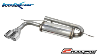Zadní tlumič koncovkou výfuku 2 x průměru 80 X-RACE Inoxcar racing SELE.27.XR80