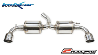 Zadní 2 s tlumiče společně skoncovka průměru 100 Racing P+L - TIG welding (For the installation on TCTO.02 / TCTOS.02 it is necessary to order separately the adapter AD.YARIS.01) (For the installation on the original central pipe it is necessary to order