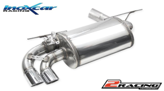 Zadní tlumič koncovkou výfuku 2x průměru 70 X-RACE + Valve assembly společně soriginal electric engines Inoxcar racing VALV.BMF20.XR