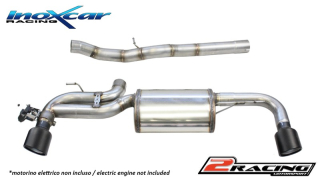 Zadní tlumič s koncovkou o průměru 100 X-RACE BLACK MATT P+L + Valves assembly společně soriginal electric enginesCod: 07) VALV.BMF40.01.XR10BLACKMATT Inoxcar racing VALV.BMF40.01.XR10BLACKMATT