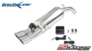 Zadní tlumič koncovkou výfuku 2 x průměru 80 Racing + Valve společně selectric engine + Remote control Inoxcar racing VALV.DS3.01