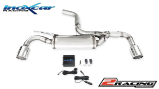 Zadní tlumič s koncovkou o průměru 100 X-RACE P+L + Valve společně selectric engine + remote control Inoxcar racing VALV.GOLF7.02