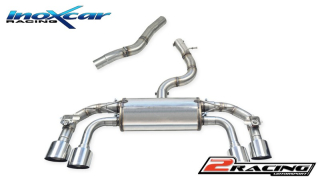 středová roura + Zadní tlumič koncovkou výfuku 2 x průměru 114 Racing P+L + Valves assembly společně soriginal electric engines Inoxcar racing VALV.GOLF8R.01.114R