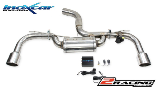 Zadní tlumič s koncovkou o průměru 100 X-RACE P+L + Valve společně selectric engine + remote control Inoxcar racing VALV.GOLF8.XR10