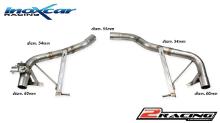 Zadní nerez výfuk koncovky Duplex bez tlumiče P+L + Valve společně sassembly of original engine (Exclusive assembly společně soriginal koncovka) Inoxcar racing VALV.MACAN.06