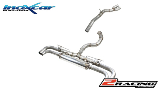 turbo centrale diretto + Terminale silenziato (più libero, più rumoroso) + Valvole con montaggio motorini elettrici di serie Inoxcar racing VALV.RSQ3.SB.02
