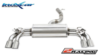 Zadní tlumič koncovkou výfuku 2 x průměru 80 Racing P+L + Valves assembly společně soriginal electric engines Inoxcar racing VALV.S3.01.RA