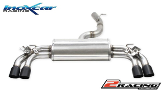 Zadní tlumič koncovkou výfuku 2 x průměru 80 Racing BLACK CERAMIC P+L + Valves assembly společně soriginal electric engines Inoxcar racing VALV.S3.04.80CBLACK