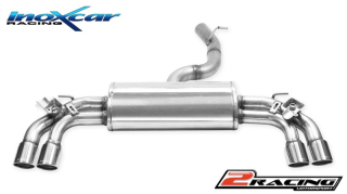 Zadní tlumič koncovkou výfuku 2 x průměru 80 X-RACE P+L + Valves assembly společně soriginal electric engines Inoxcar racing VALV.S3.04.XR80
