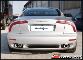Zadní tlumič s oválnou koncovkou výfuku 120x80 mm OBLIQUE P+L Inoxcar racing MASE.02.120