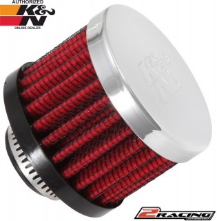 KN oddechový filtr 62-1340 vstup 16 výška 38 mm s chromovým topem