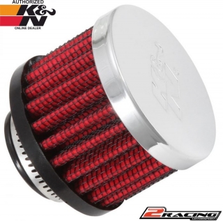 KN oddechový filtr 62-1360 vstup 19 výška 38 mm s chromovým topem