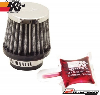KN univerzální filtr kulatý kuželový RC-0790 vstup 35 výška 57 mm s chromovým topem