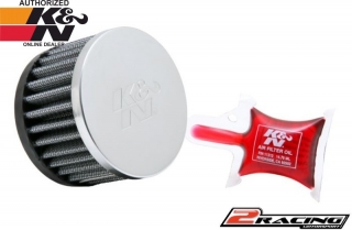 KN univerzální filtr kulatý válcový RC-0840 vstup 40 výška 51 mm s chromovým topem